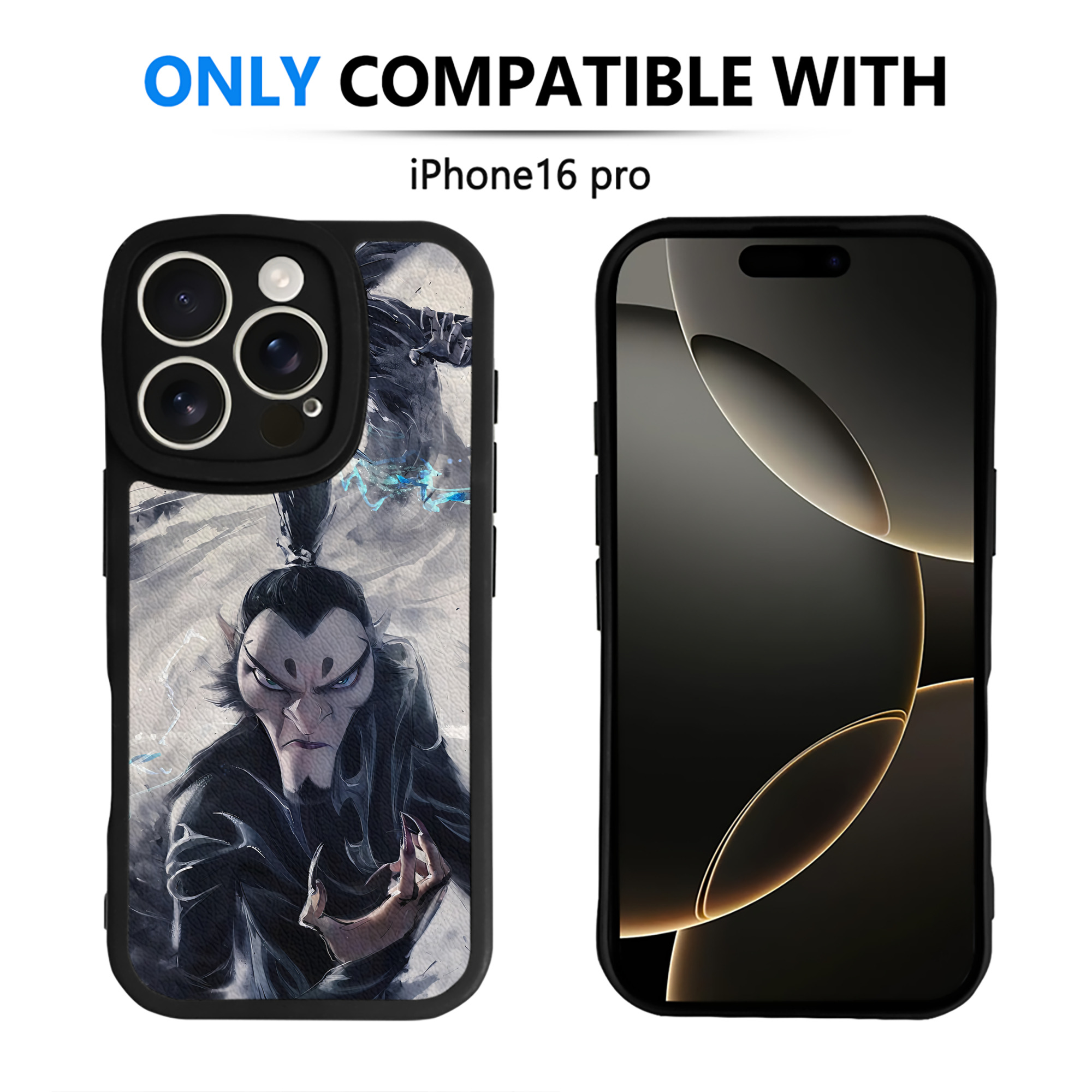 （画像用） Ne Zha 2 ナタ 魔童の大暴れ 【iPhone 16シリーズ対応】シリコンスマホケース（レザー調） 材質：シリコン